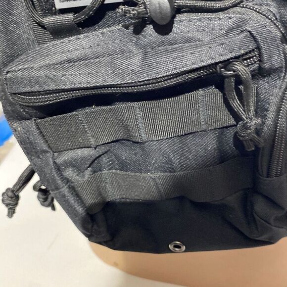 Men's Black Detachable Strap Tactical Military Rover Slingback Shoulder Bag - Picture 4 of 11